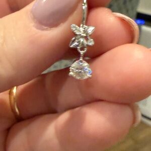 Moissanite dangle earrings